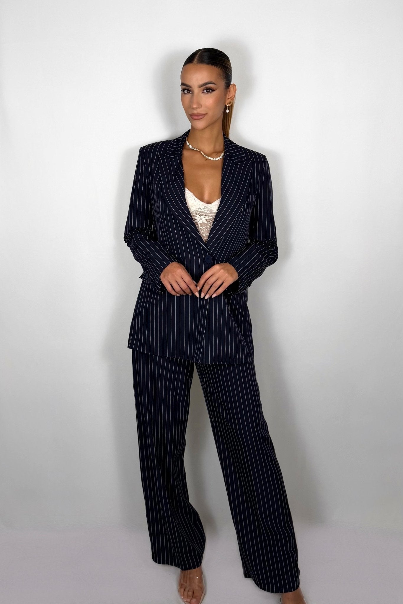 Tailleur gessato - Blu Navy