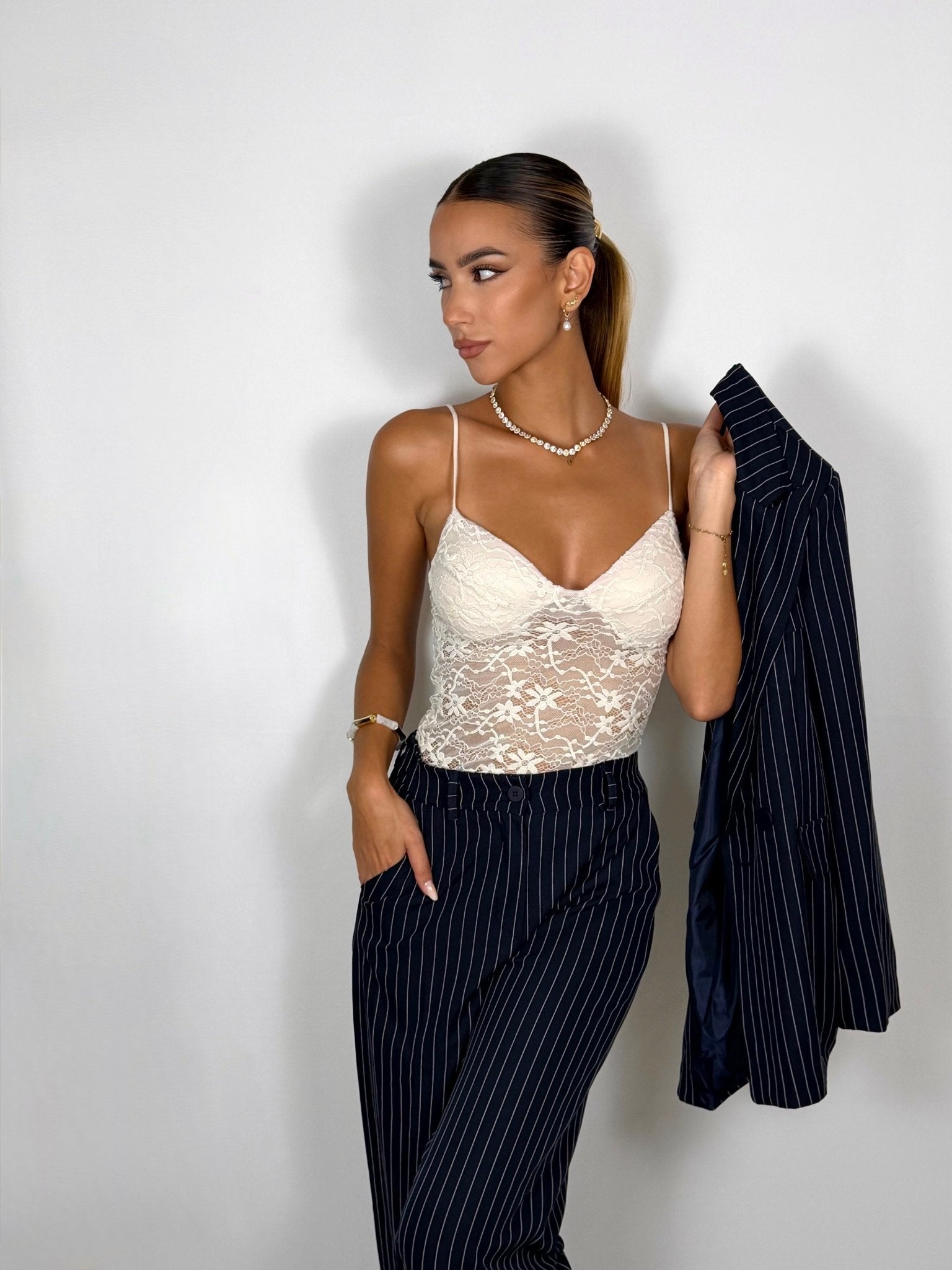 Tailleur gessato - Blu Navy