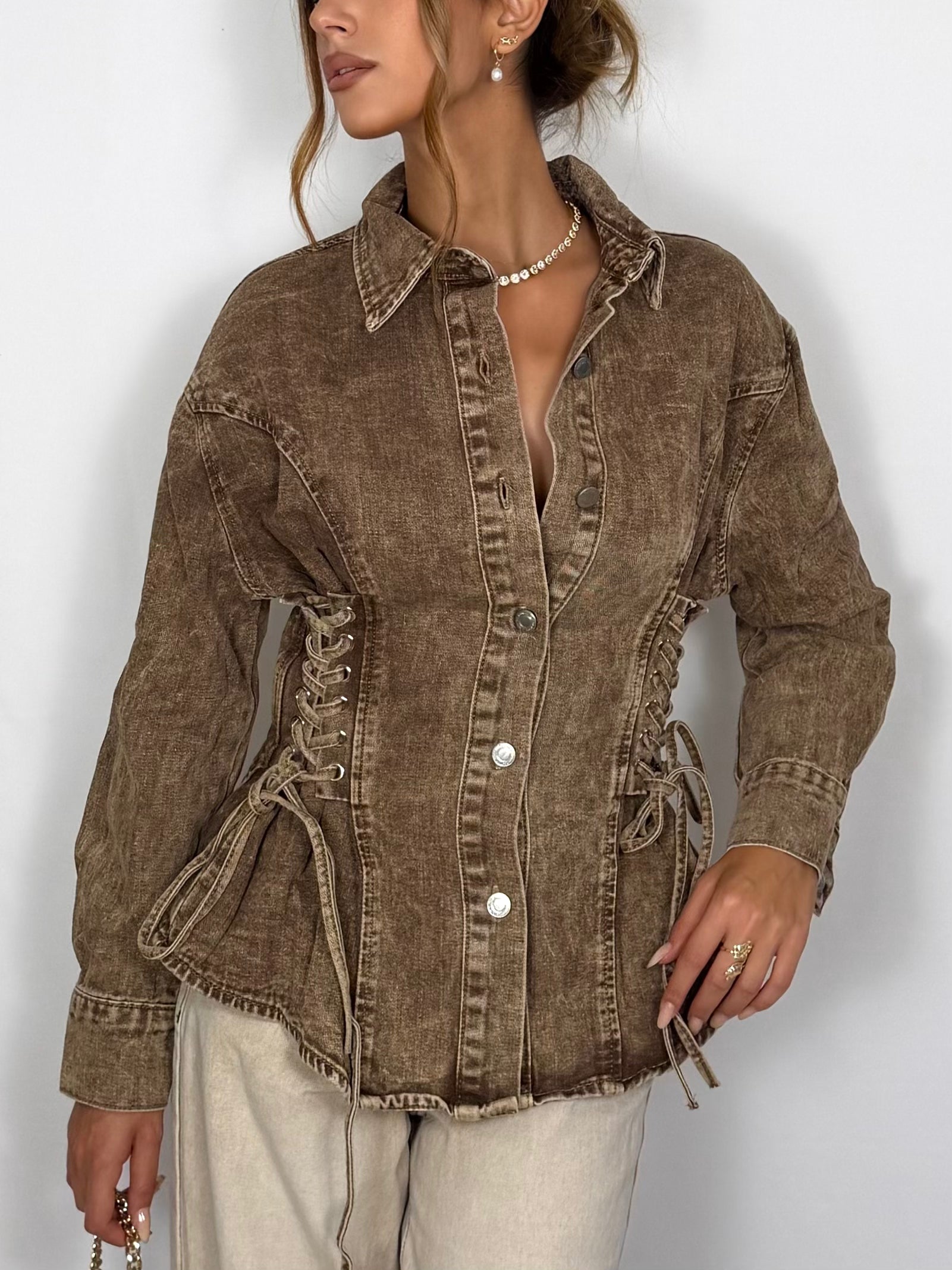 Giacca Denim - Sabbia