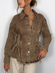 Giacca Denim - Sabbia