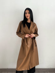 Trench similpelle lungo