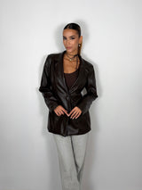 Blazer similpelle - Moro