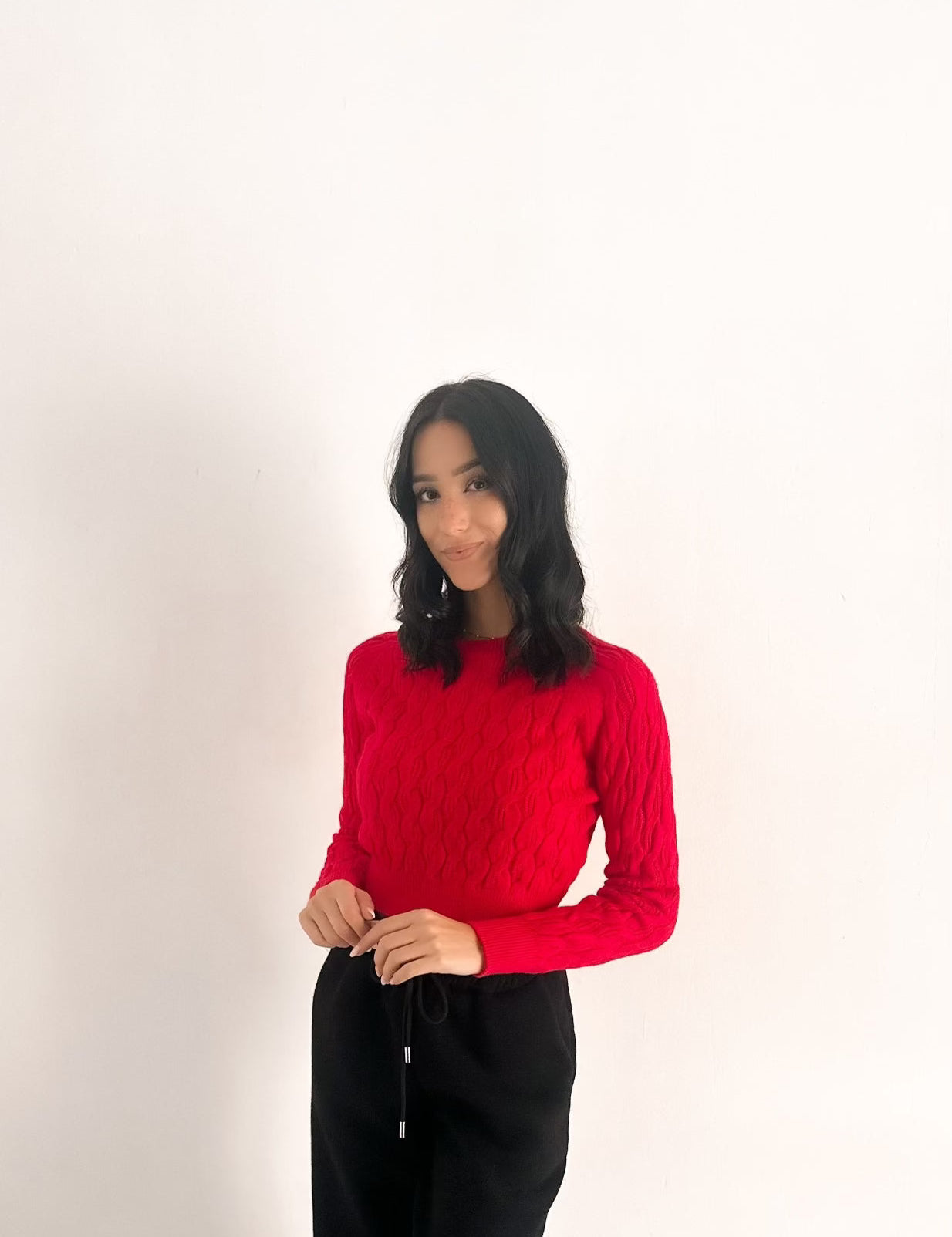 Maglione con trecce