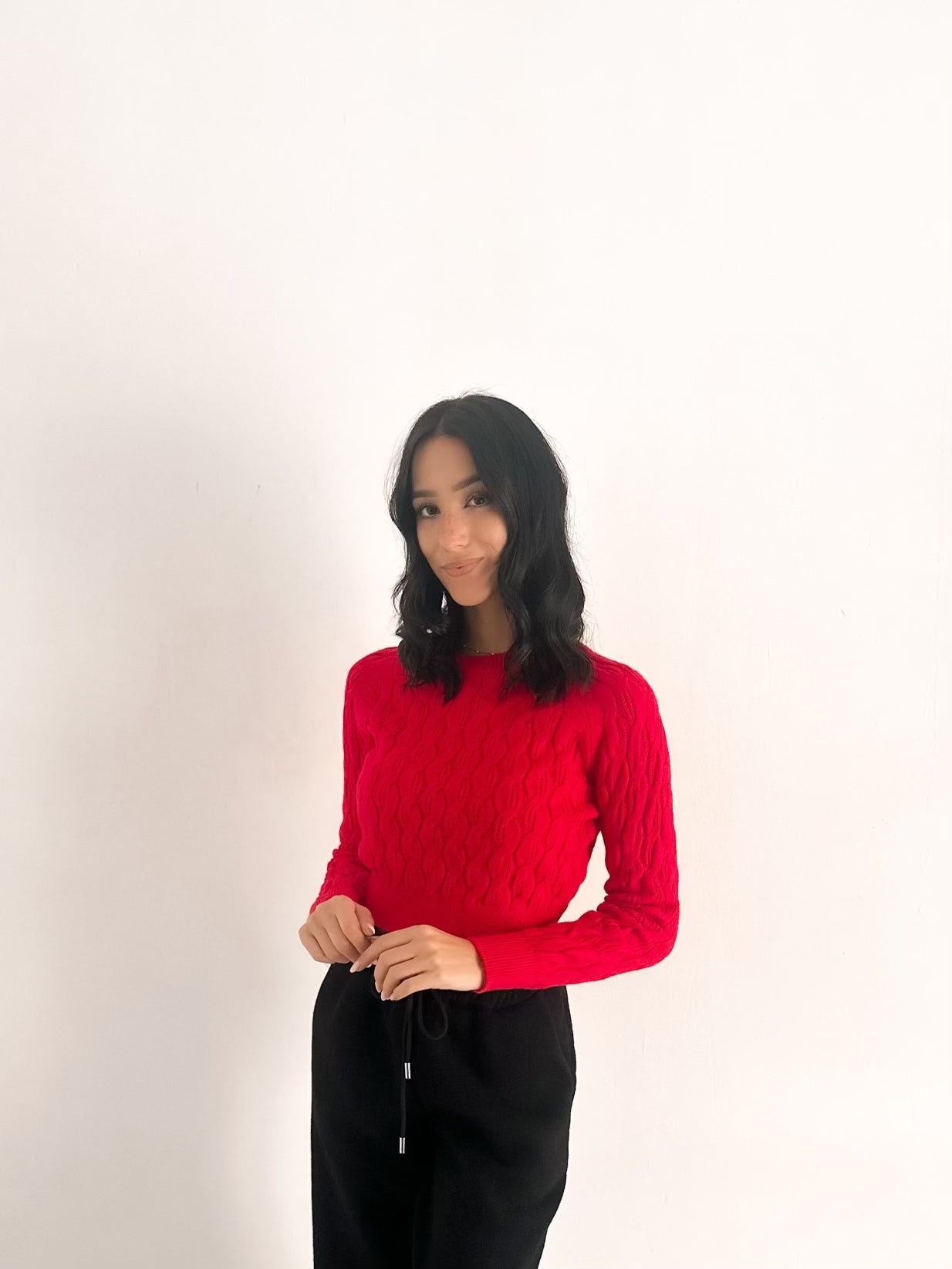 Maglione con trecce